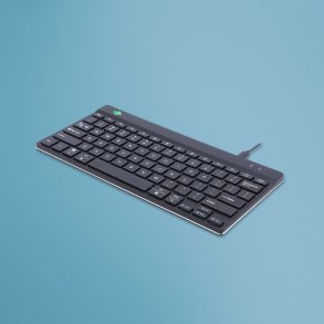 R-Go Tools Compact Break ergonomisk tastatur - QWERTY US, kablet, sort